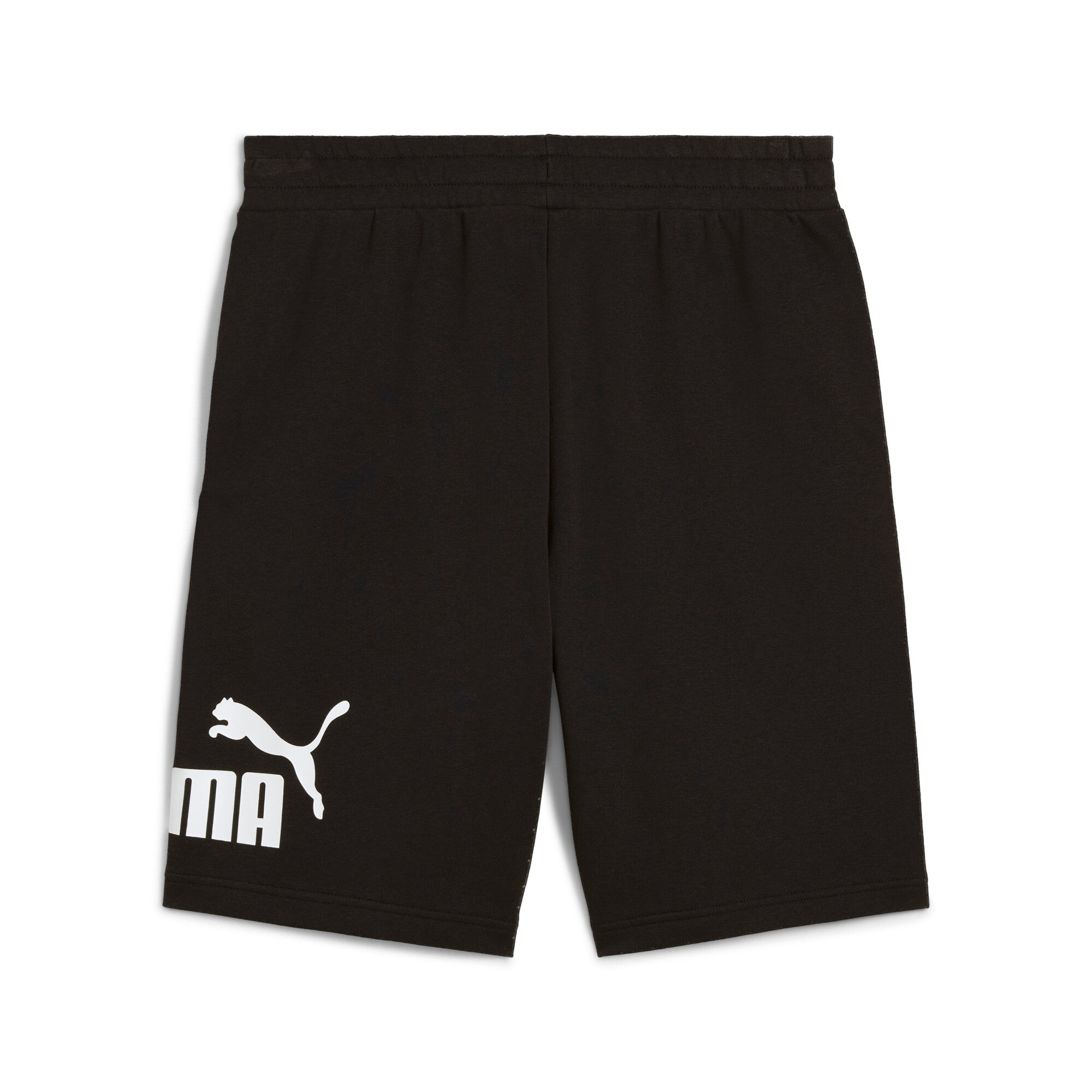 PUMA essentials big no. 1 logo 10" shorts men in black — back view