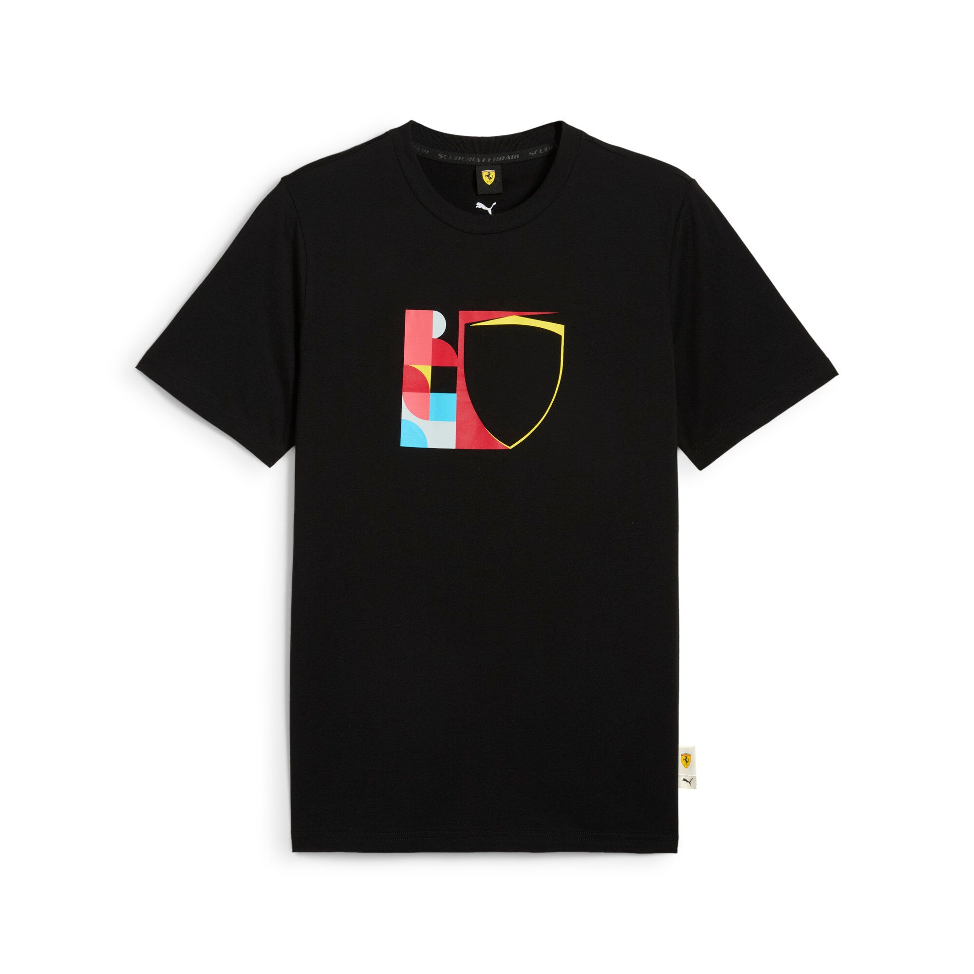 Puma scuderia Ferrari HP race big shield tee in black - Front View