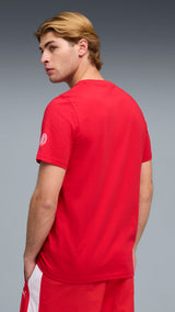 PUMA AC milan ftblculture tee men in red and black — model shot 2