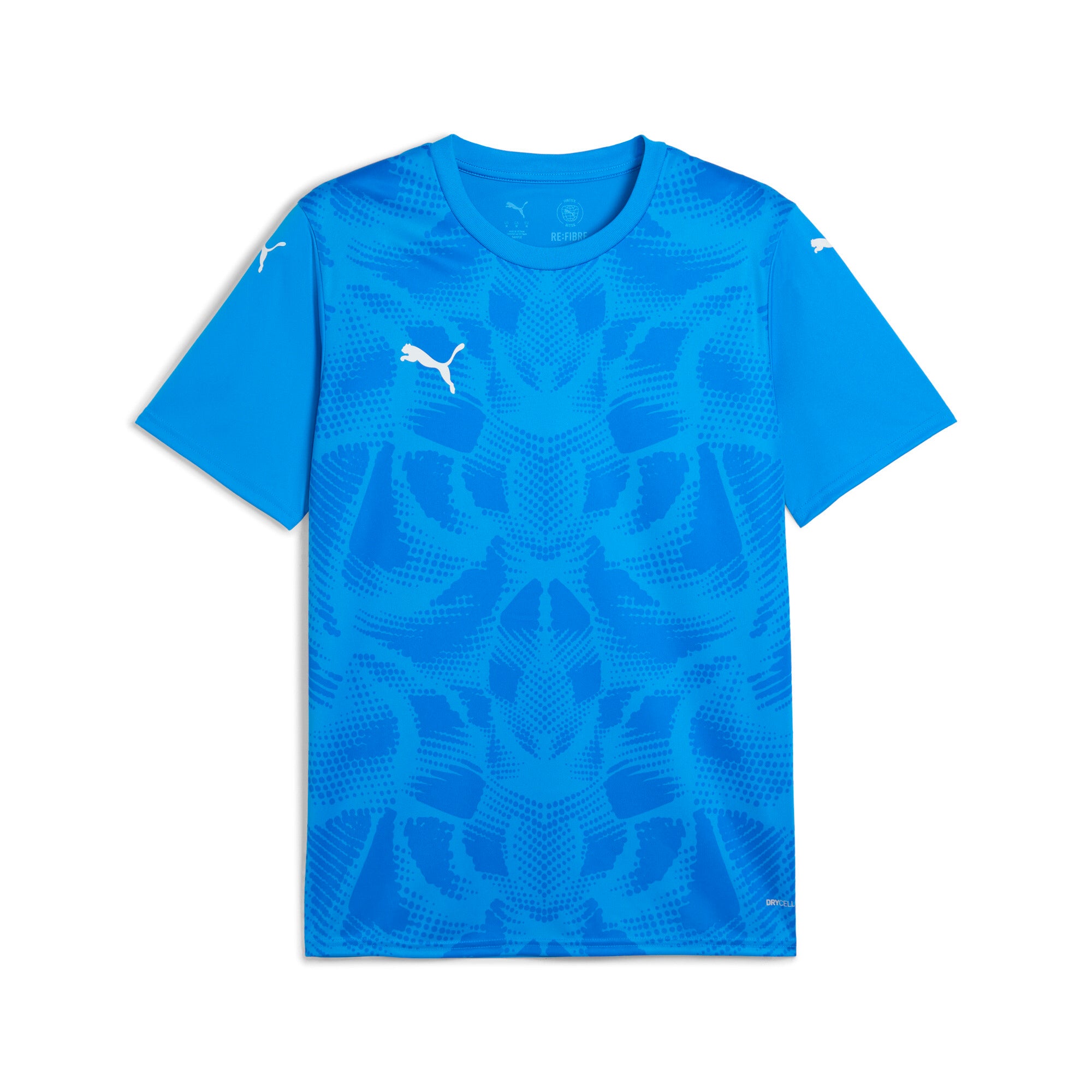 Puma teamULTIMATE football jersey in electro royal and white - Front View