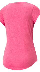 Puma train favorite heather cat tee sunset pi in pink - Back View