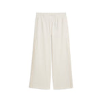 Puma wardrobe essentials low rise popper pants in white - Front View