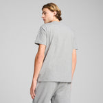 PUMA ESSENTIALS ELEVATED tee in green moon - light gray heather