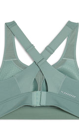 Puma pwrbreathe run bra in green moon - Back View