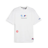Puma BMW M motorsport badge tee in white - Front View