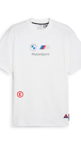 Puma BMW M motorsport badge tee in white - Front View
