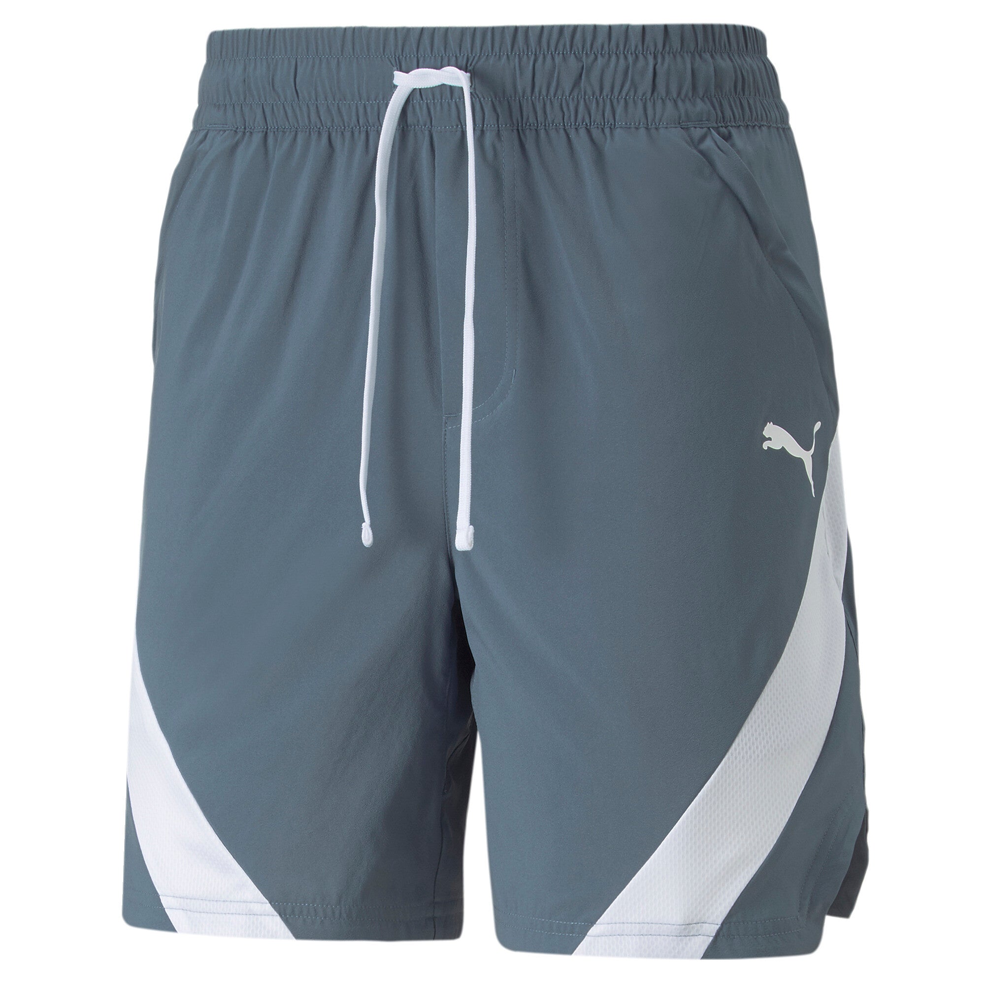 Puma training fit woven 7" shorts in gray - Front View