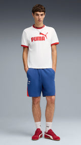 PUMA BMW M MOTORSPORT sportswear 7" shorts men in pro blue — model shot 3