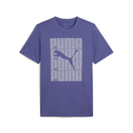 Puma graphics puma wording tee in blue crystal - Front View