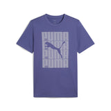 Puma graphics puma wording tee in blue crystal - Front View