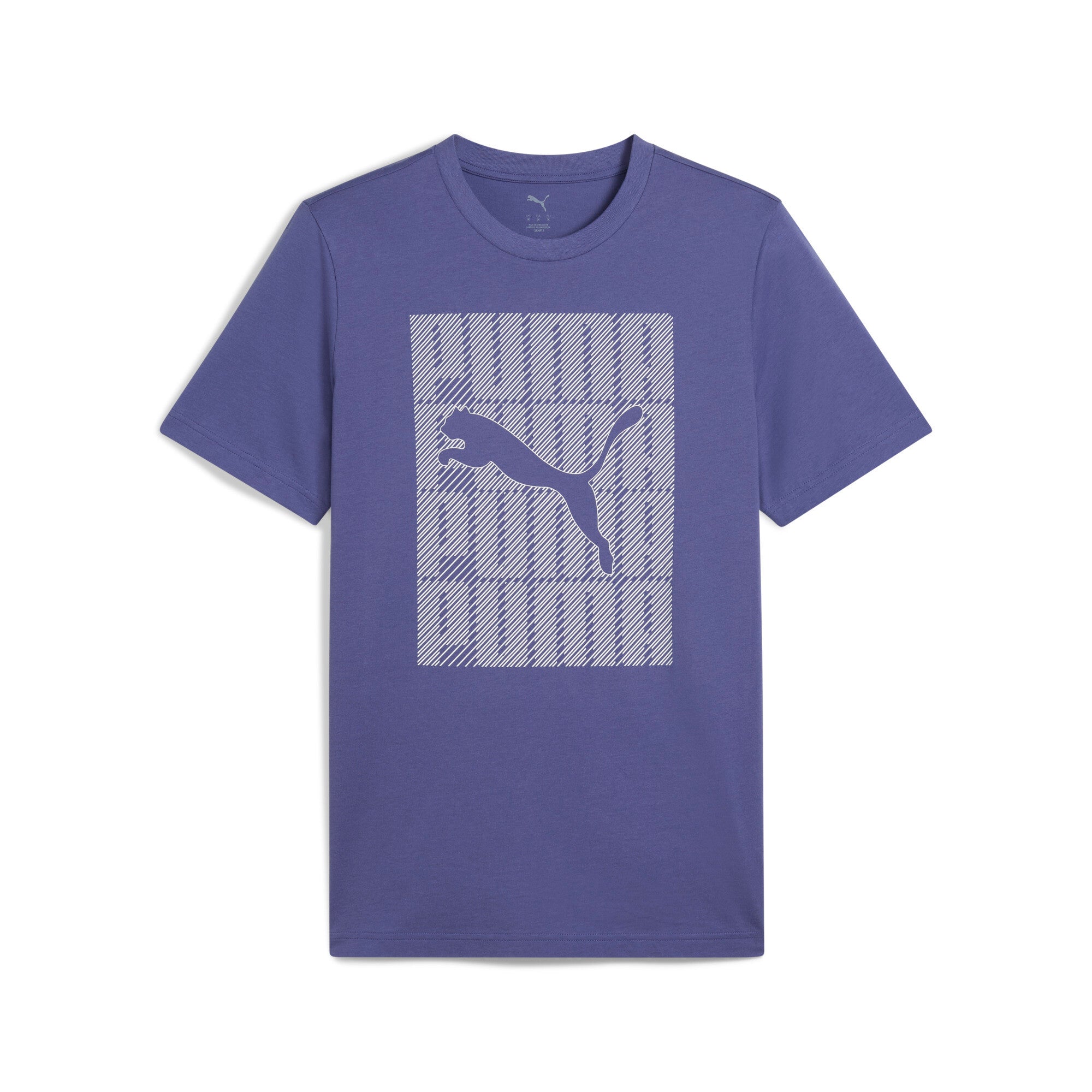 Puma graphics puma wording tee in blue crystal - Front View