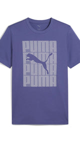 Puma graphics puma wording tee in blue crystal - Front View