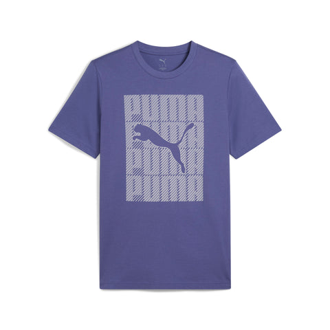 PUMA graphics PUMA wording tee in blue crystal