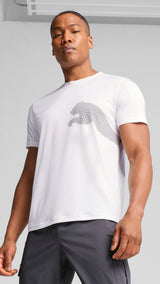 Puma train all day big logo tee in white - Model Shot 01