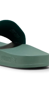 Puma leadcat 2.0 shower sandals in green - Back View