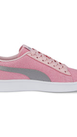 Puma smash v2 glitz glam youth trainers in black - Side View 03