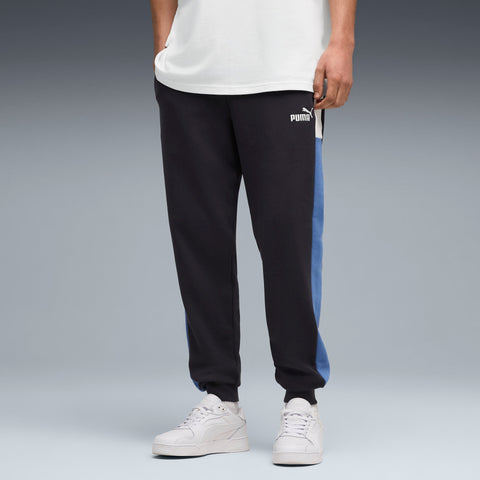 PUMA ESSENTIALS block sweatpants in new navy