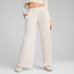 Puma wardrobe essentials low rise popper pants in white - Model Shot 01