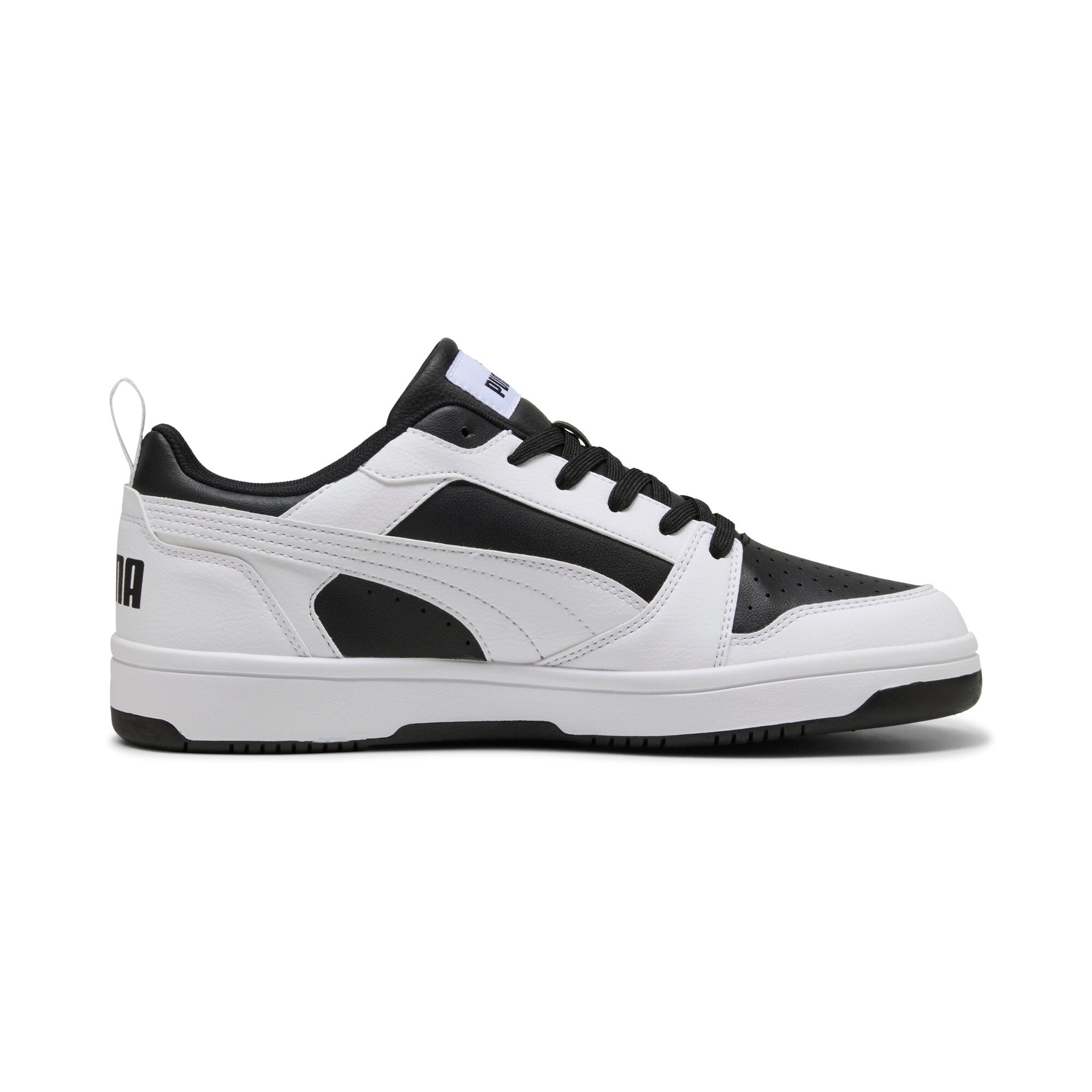 Puma rebound v6 low sneakers in black and white - Side View 03