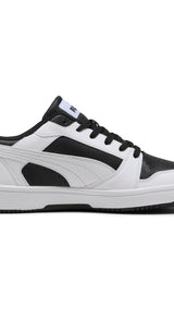 Puma rebound v6 low sneakers in black and white - Side View 03