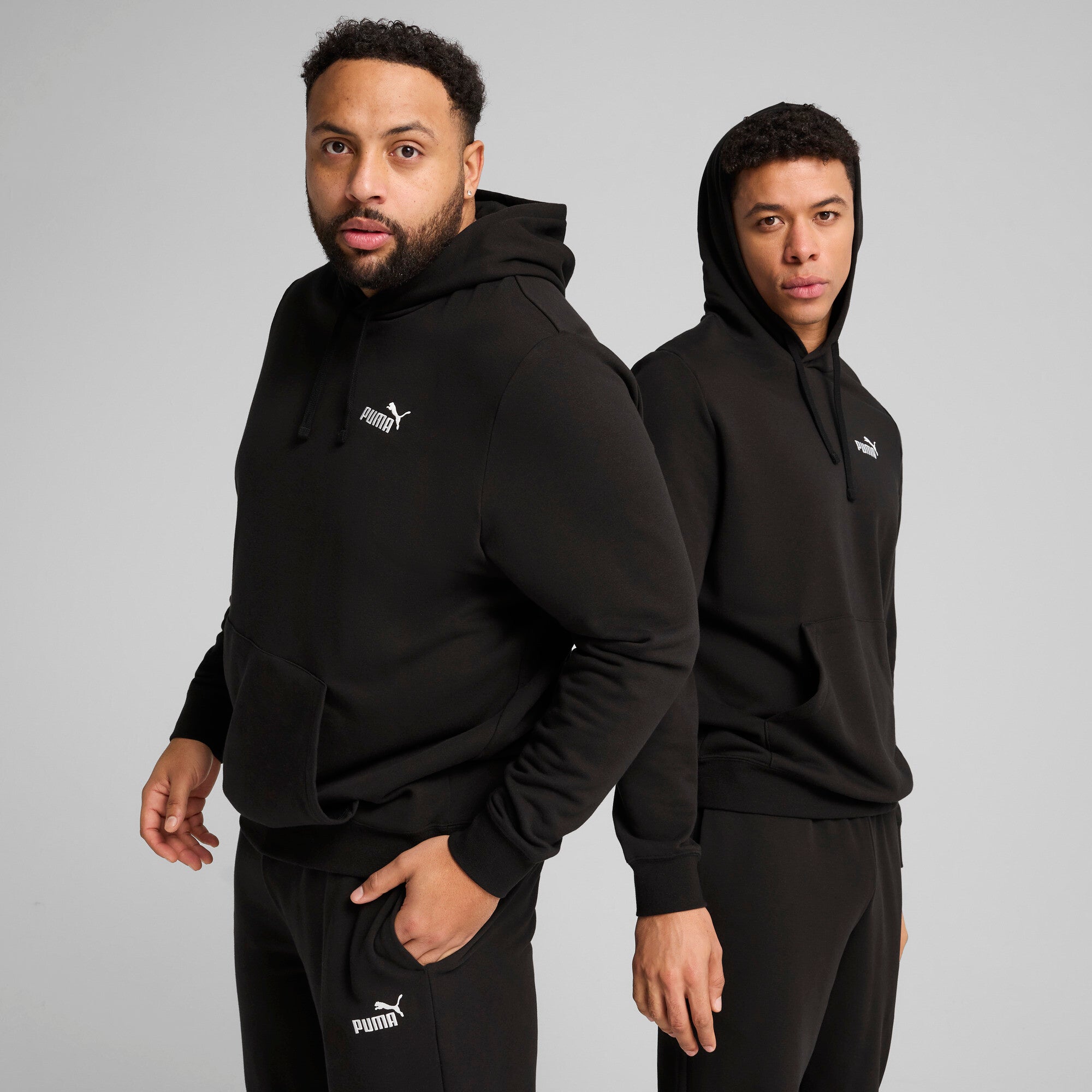 PUMA essentials small no. 1 logo hoodie men in black