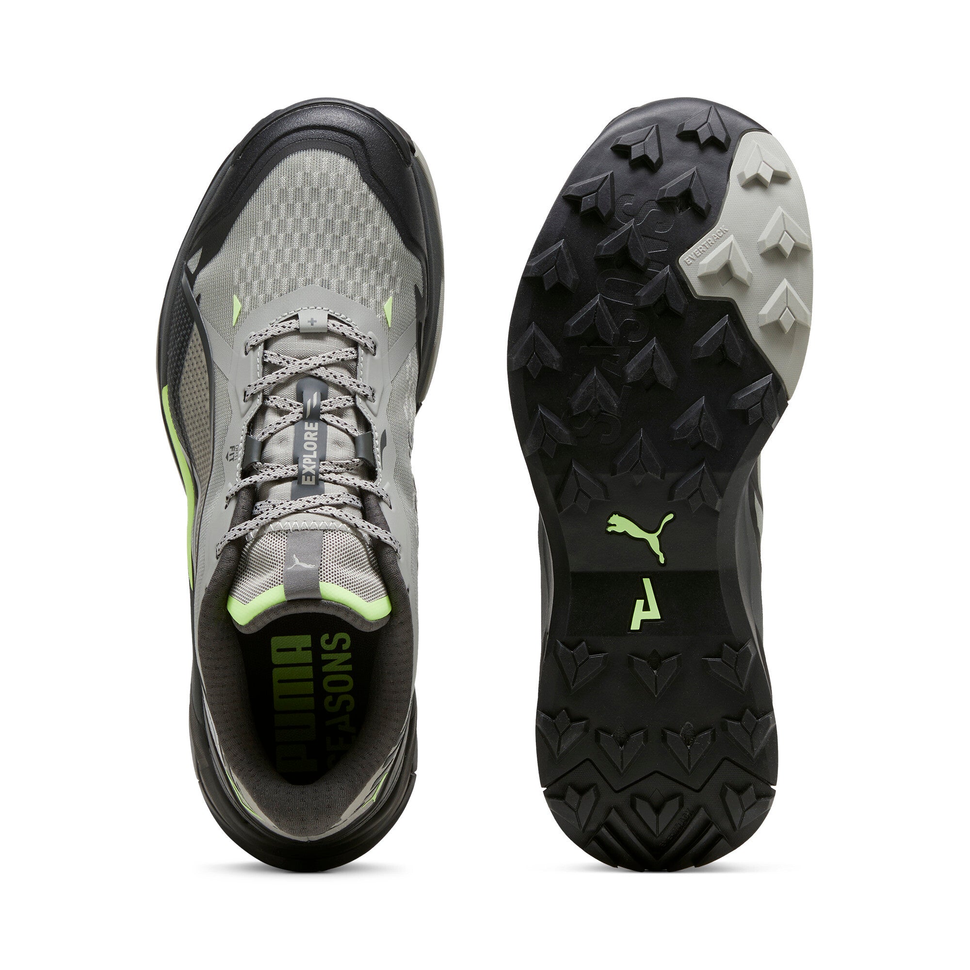 Puma explore NITRO™ 2 hiking shoes in smokey gray and black - Side View 02