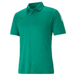 Puma football teamliga sideline polo shirt in blue - Front View