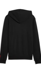 PUMA AC milan ftblculture hoodie men in black and white — back view