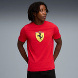 PUMA Scuderia Ferrari sportswear coloured shield tee in rosso corsa - rosso corsa