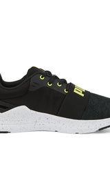 Puma wired run in motion sneakers in black - Side View 03
