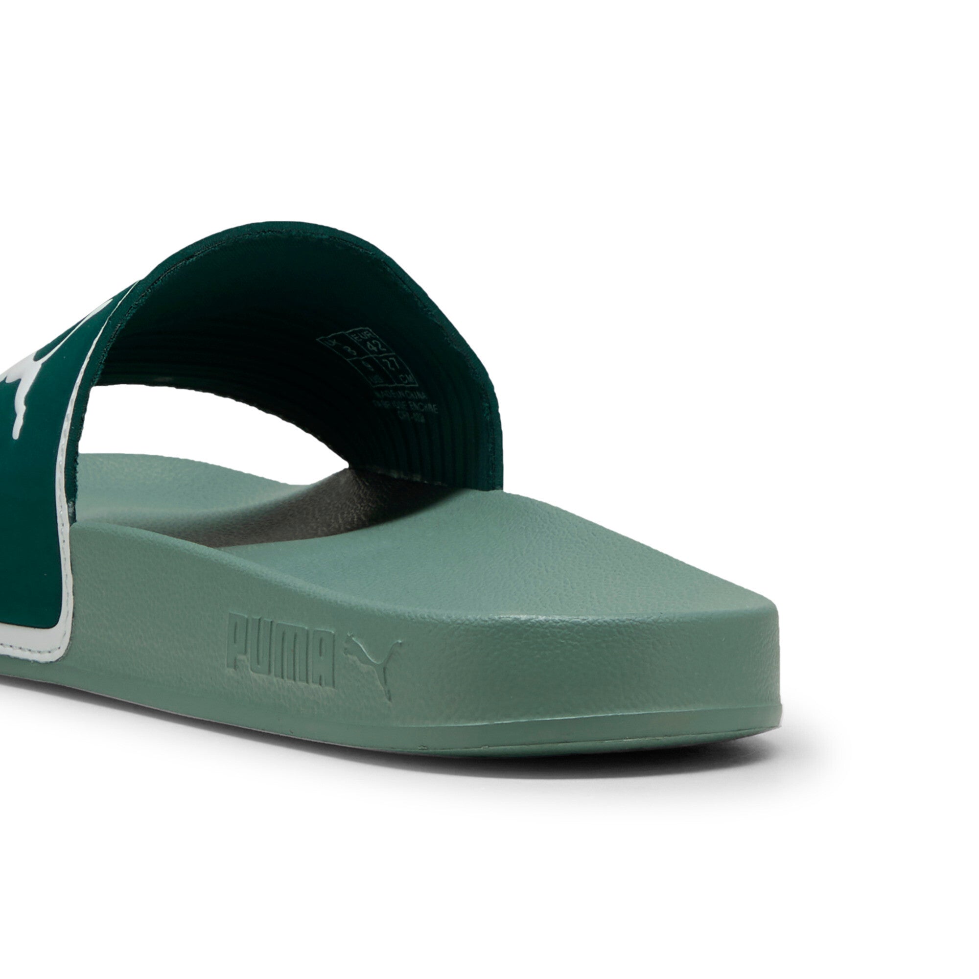 Puma leadcat 2.0 shower sandals in shower dark myrtle and warm whit - Back View
