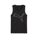 Puma train all day essentials sleeveless tank in black - Front View