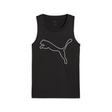 Puma train all day essentials sleeveless tank in black - Front View