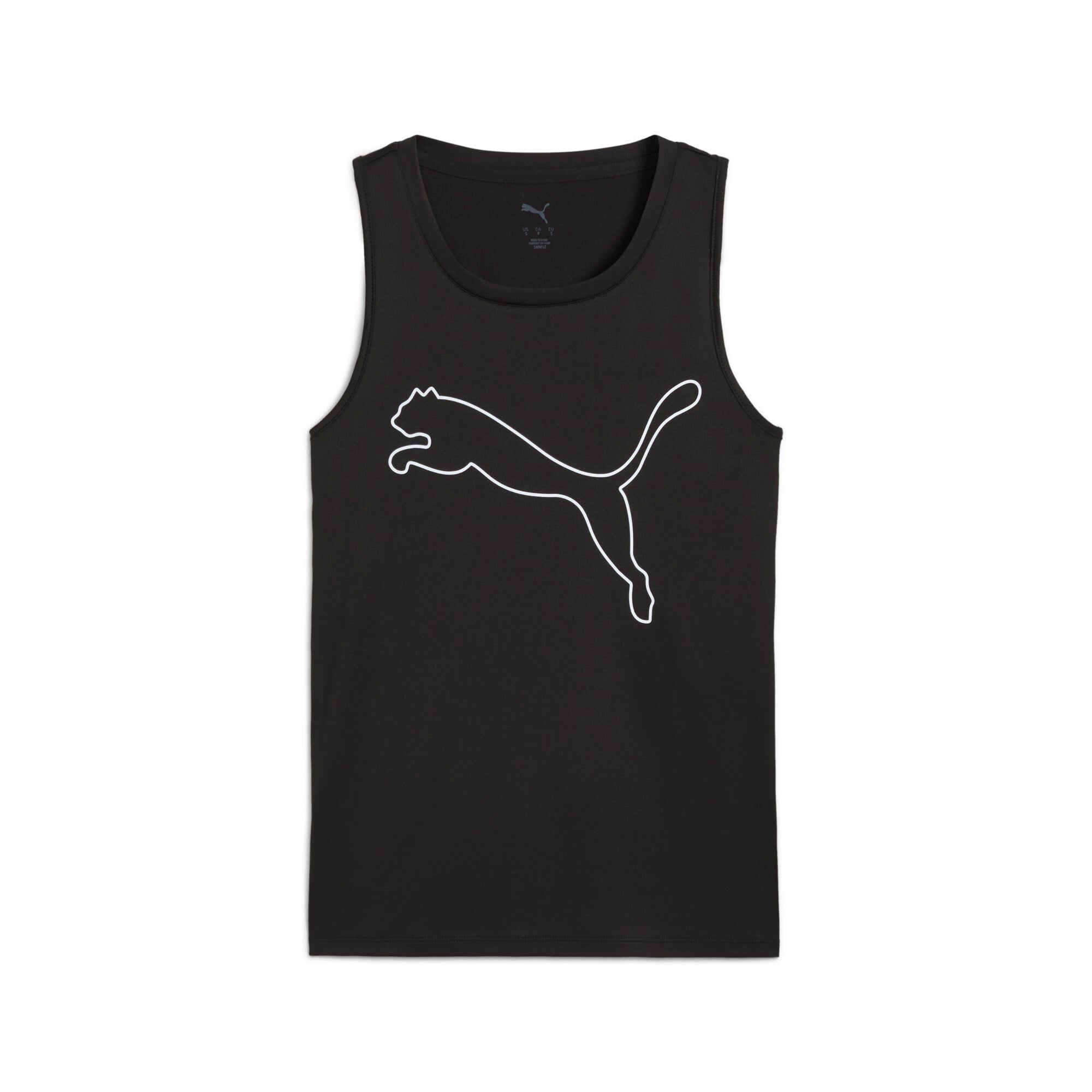 Puma train all day essentials sleeveless tank in black - Front View