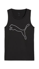 Puma train all day essentials sleeveless tank in black - Front View