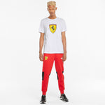 Puma scuderia ferrari race bold colour shield men's tee in white - Model Shot 03
