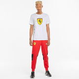 Puma scuderia ferrari race bold colour shield men's tee in white - Model Shot 03
