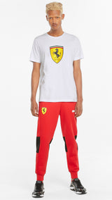 Puma scuderia ferrari race bold colour shield men's tee in white - Model Shot 03