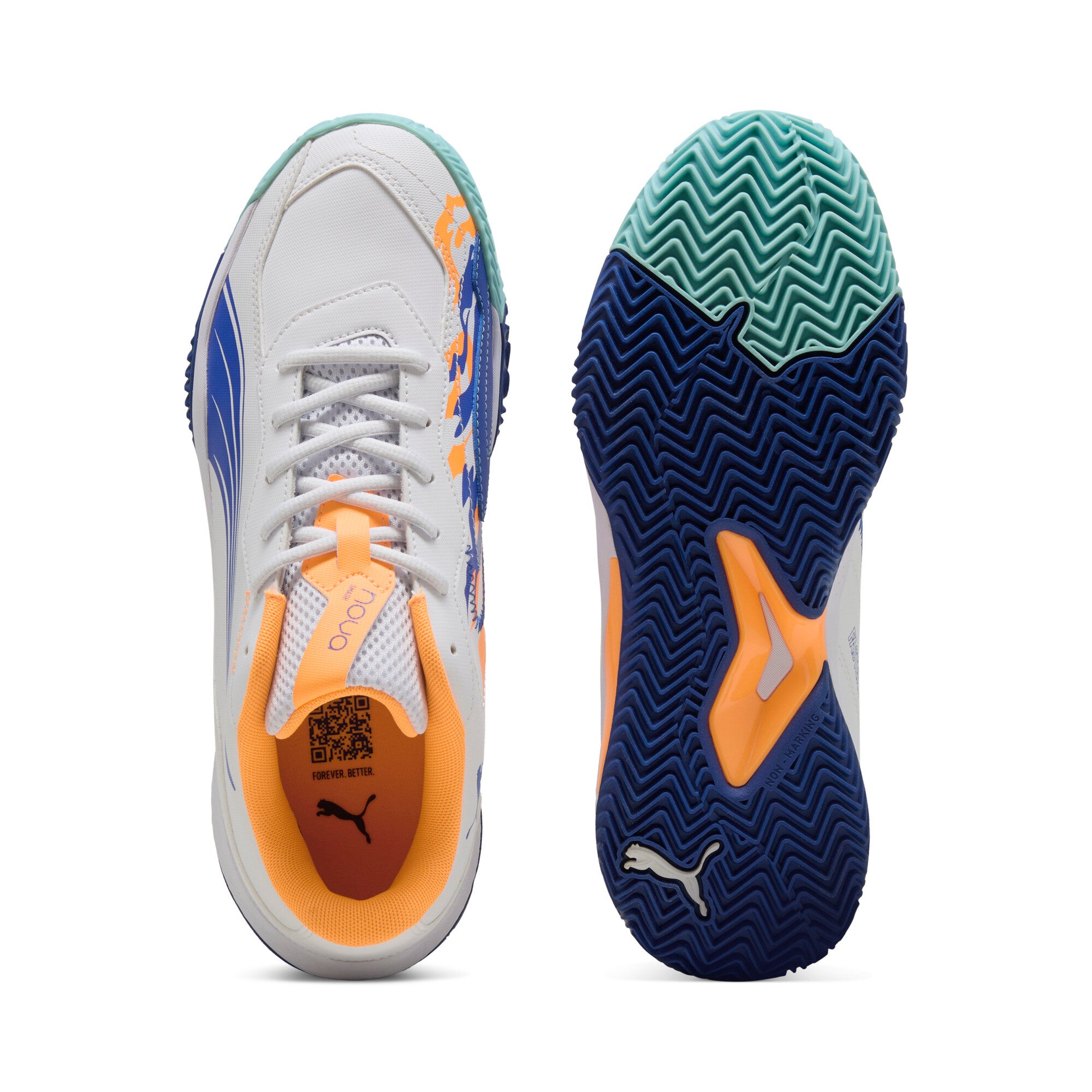 Puma tennis nova smash padel shoes in white - Side View 02