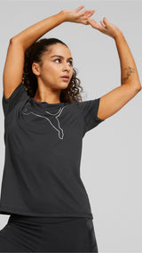 Puma train favorite jersey cat tee puma in black - Model Shot 01