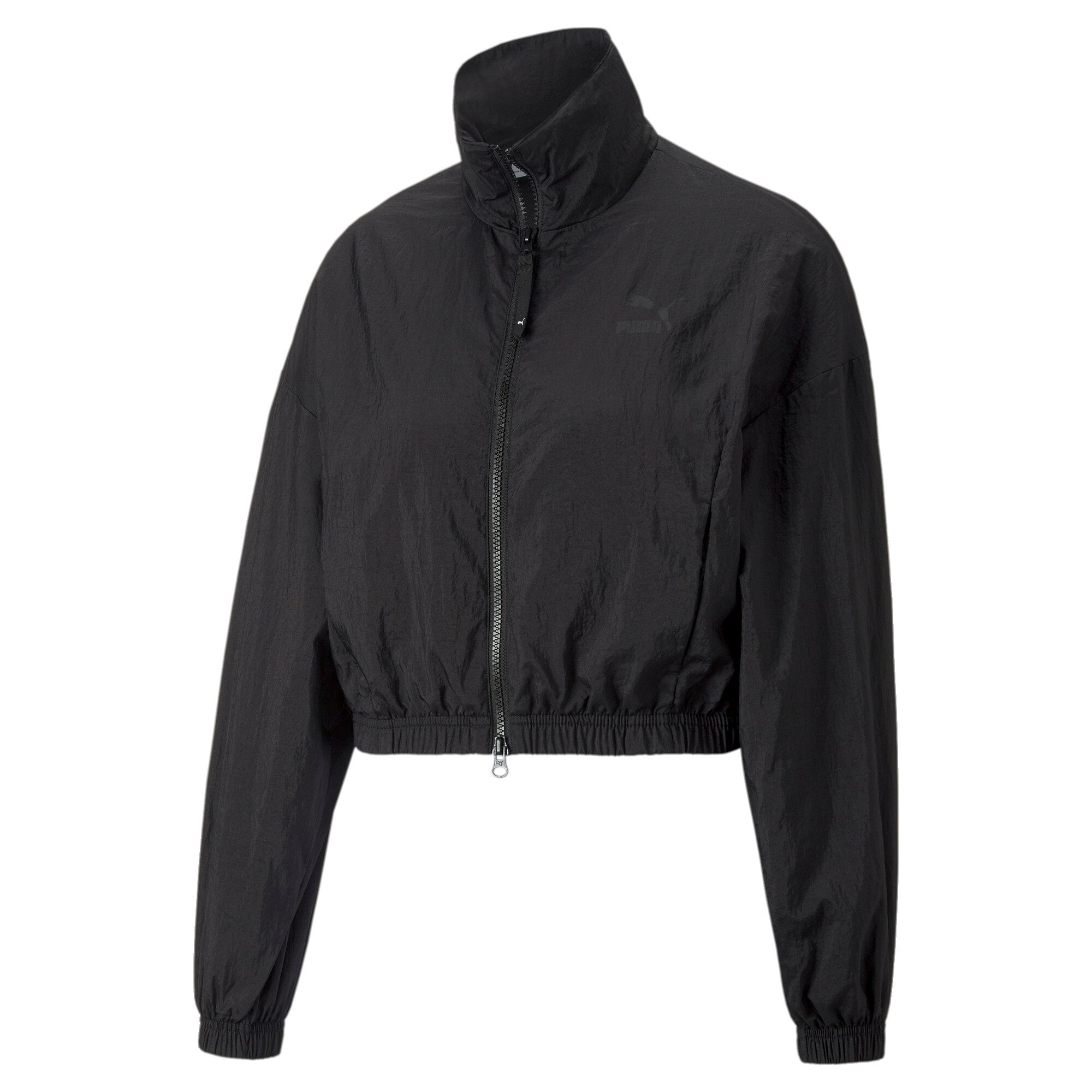 Puma dare to woven track jacket women in black - Front View