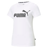 Puma essentials logo tee women in white - Front View