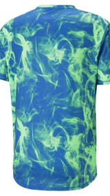 Puma run favourite printed graphic tee men in black - Back View