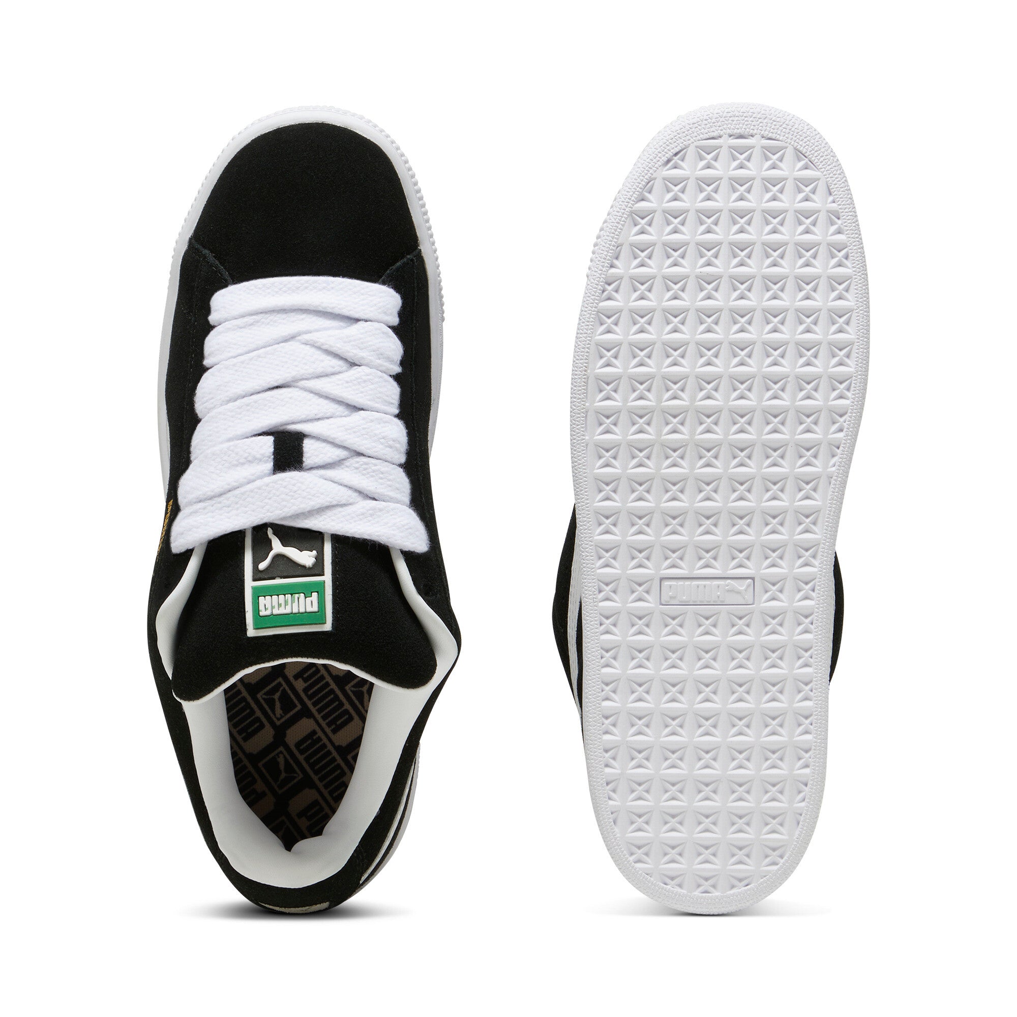 Puma suede XL sneakers in black and white - Side View 02
