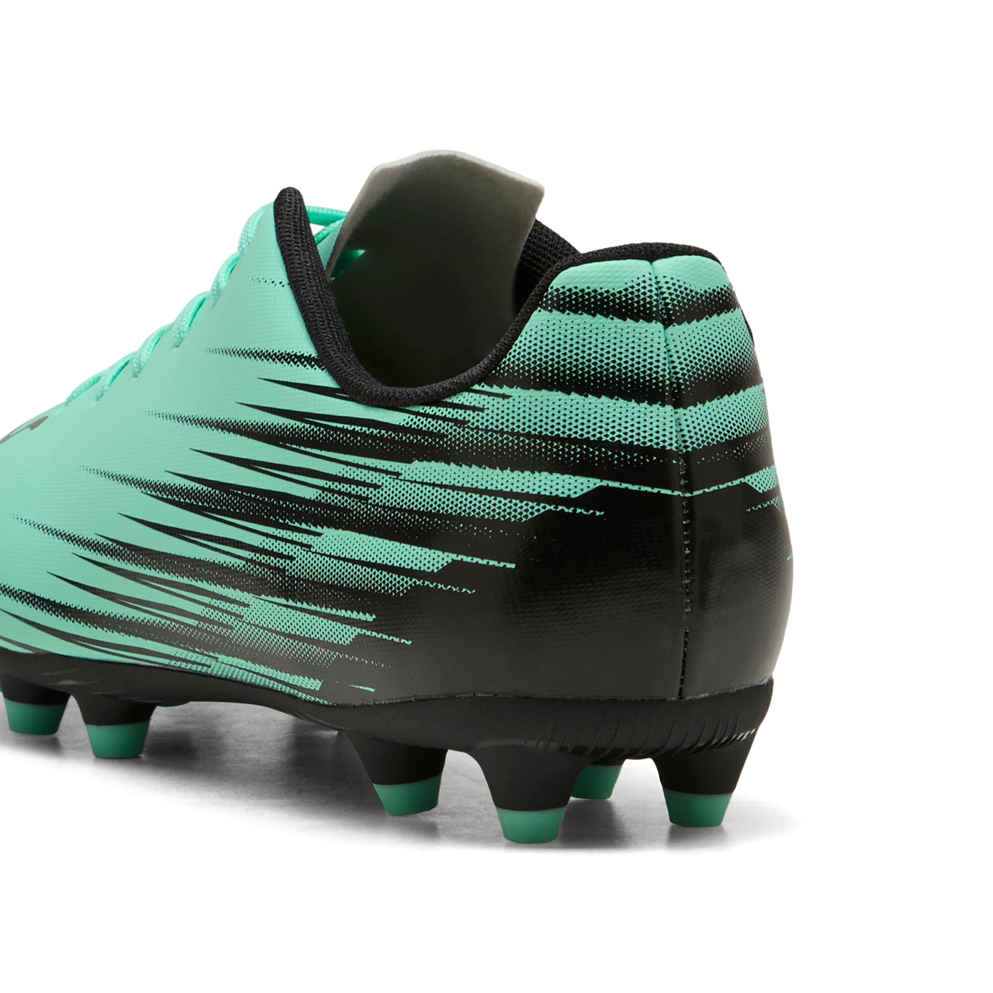 PUMA ATTACANTO II fg/ag football boots men in green and black — back view