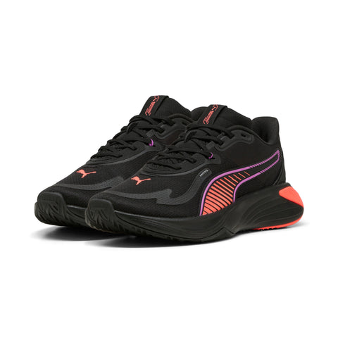 PUMA PWR hybrid training shoes in black and orange