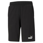 Puma essentials jersey shorts in black - Front View