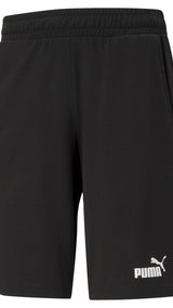 Puma essentials jersey shorts in black - Front View