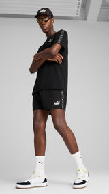 PUMA ESSENTIALS tape woven 5" shorts - black