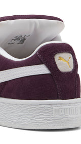 Puma suede XL sneakers in midnight plum and white - Back View